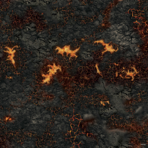 Eine Tabletop Battle Mat im Lava Design.