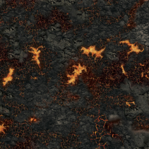 Eine Tabletop Battle Mat im Lava Design.